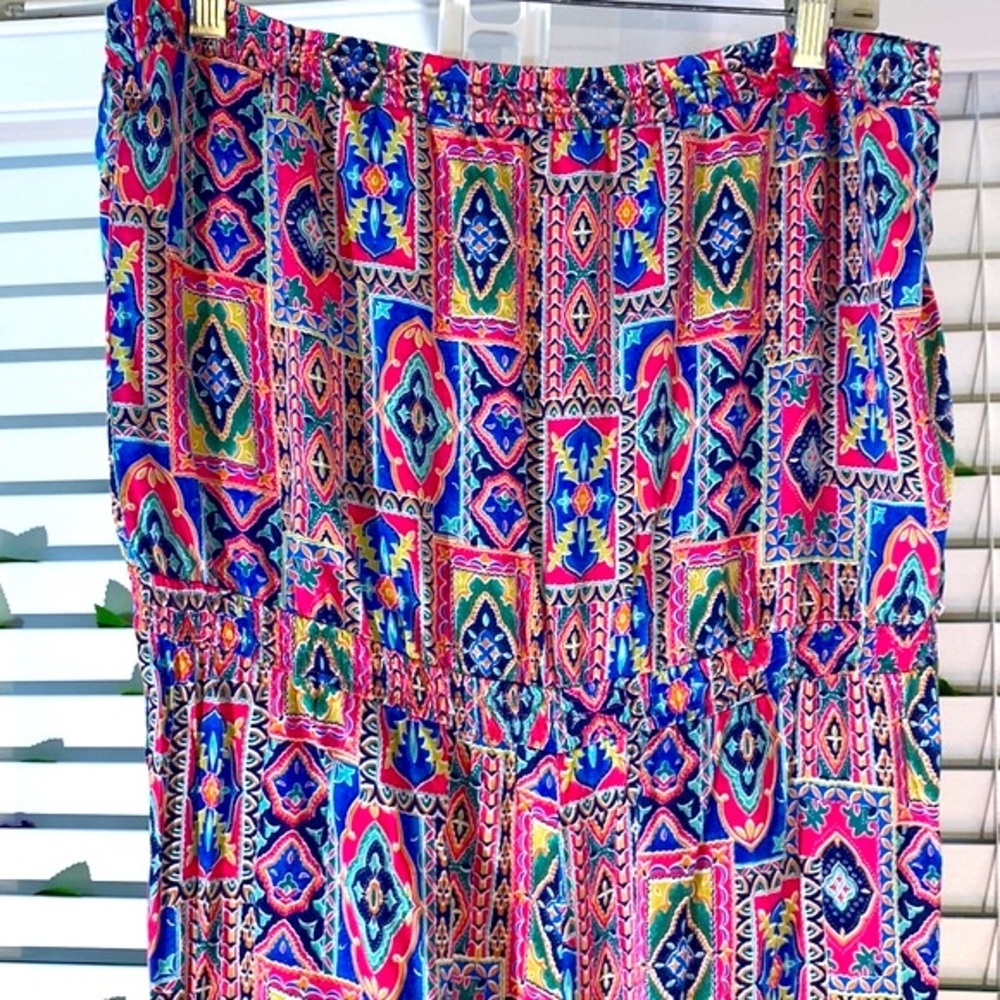 Say What? Multicolor Geometric Print Romper - Pink, Blue, Green